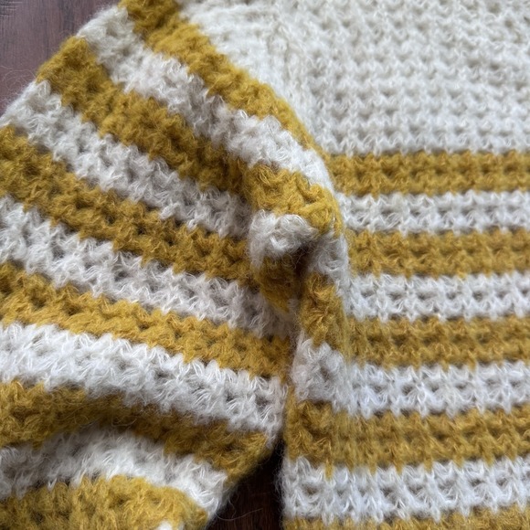 MOTHER "The Jumper" Sweater Small‎ Mostly Sunny Striped Alpaca Blend Cozy Soft - Picture 8 of 16
